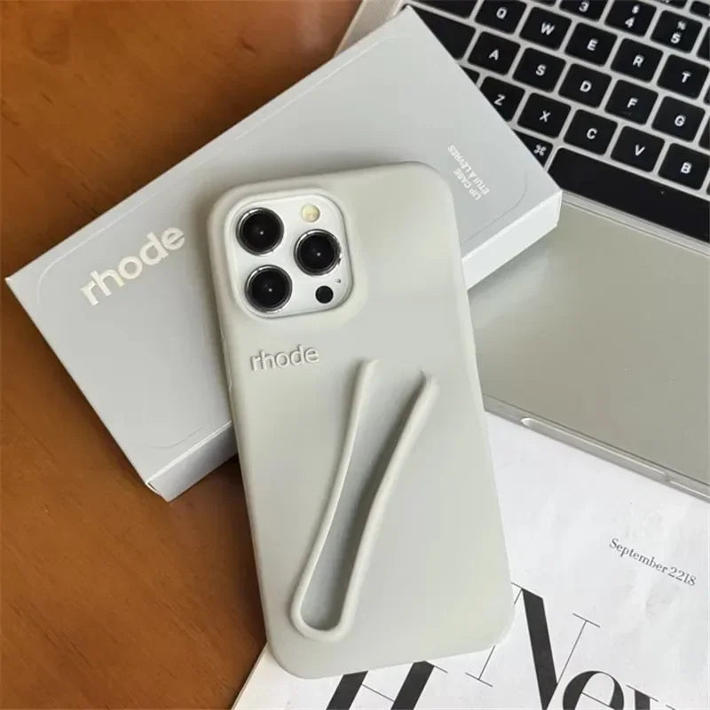 New Autumn Limited Edition Rhode Lip Holder Silicone Phone Case – Stylish and Functional Cover for iPhone 11, 12, 13, 14, 15, 16 Pro Max Plus
