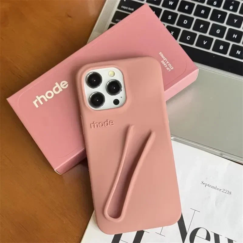 New Autumn Limited Edition Rhode Lip Holder Silicone Phone Case – Stylish and Functional Cover for iPhone 11, 12, 13, 14, 15, 16 Pro Max Plus