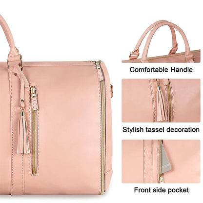 2024 Fashion Large PU Folding Suit Storage Bag Women& Men High Capacity Luggage Handbag Travel Sport Outdoor Multi Function Organizer