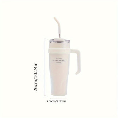 1140ml Large Stainless Steel Insulated Water Cup – Leak-Proof Tumbler with Straw for Hot and Cold Drinks
