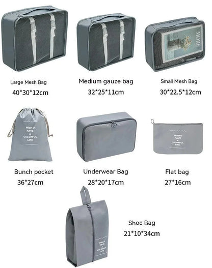 10-Piece Travel Organizer Set - Packing Cubes for Clothes, Shoes & Toiletries