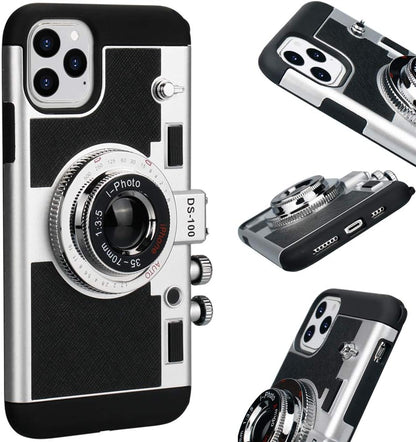 Emily In Paris 3D Retro Camera Leather Case for iPhone 13 to 16 Pro Max
