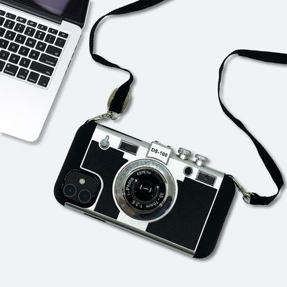 Emily In Paris 3D Retro Camera Leather Case for iPhone 13 to 16 Pro Max