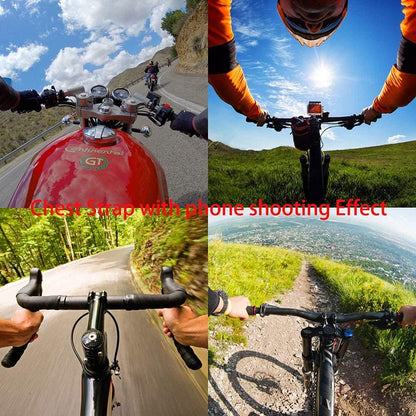 1 PC Adjustable Phone Clip Holder with Chest Strap – Hands-Free Accessory for Mobile Phones and Sport Cameras