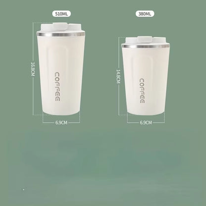 380/510Ml Stainless Steel Coffee Cup Travel Thermal Mug Leak-Proof Thermos Bottle Tea Coffee Mug Office Business Style Thermos