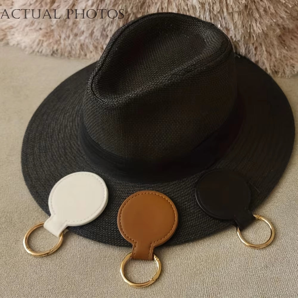 1PC Magnetic Hat Clip on Bag Hat Holder for Handbag Backpack Luggage PU Leather Hat Keeper Clip Travel Bag Accessories