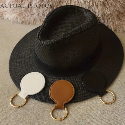 1PC Magnetic Hat Clip on Bag Hat Holder for Handbag Backpack Luggage PU Leather Hat Keeper Clip Travel Bag Accessories