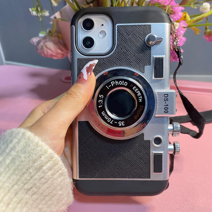 Emily In Paris 3D Retro Camera Leather Case for iPhone 13 to 16 Pro Max