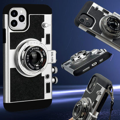 Emily In Paris 3D Retro Camera Leather Case for iPhone 13 to 16 Pro Max