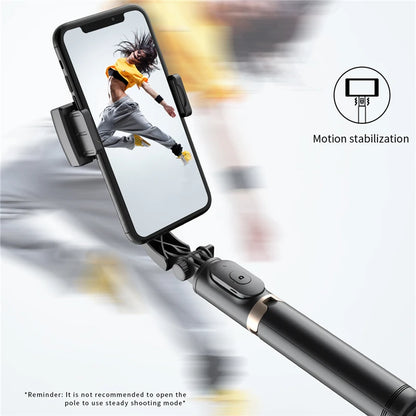 Roreta 2024 Gimbal Stabilizer Selfie Stick – Foldable Wireless Tripod with Bluetooth Remote for iOS and Android