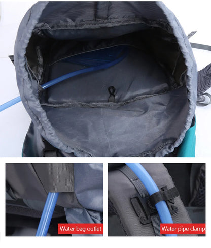 65L Large Capacity Waterproof Camping Backpack - Ideal for Hiking, Climbing, and Outdoor Adventures