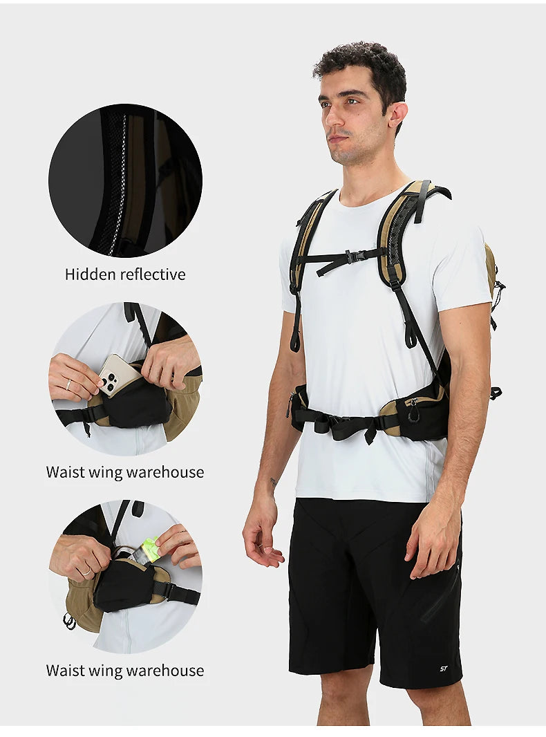 35L Mountaineering Backpack - Waterproof Outdoor Sports Bag for Men and Women, Ideal for Camping, Hiking, and Rain Protection