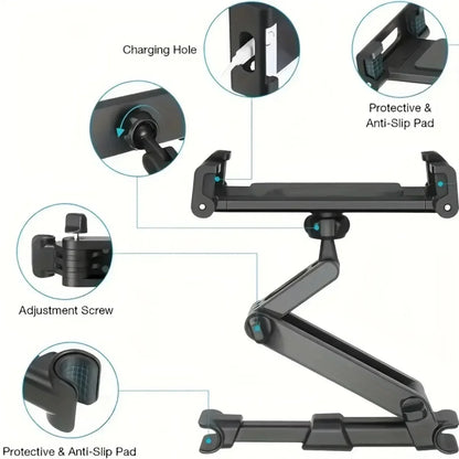 Universal Car Headrest Tablet Holder - Compatible with 4.7"-12.9" Devices