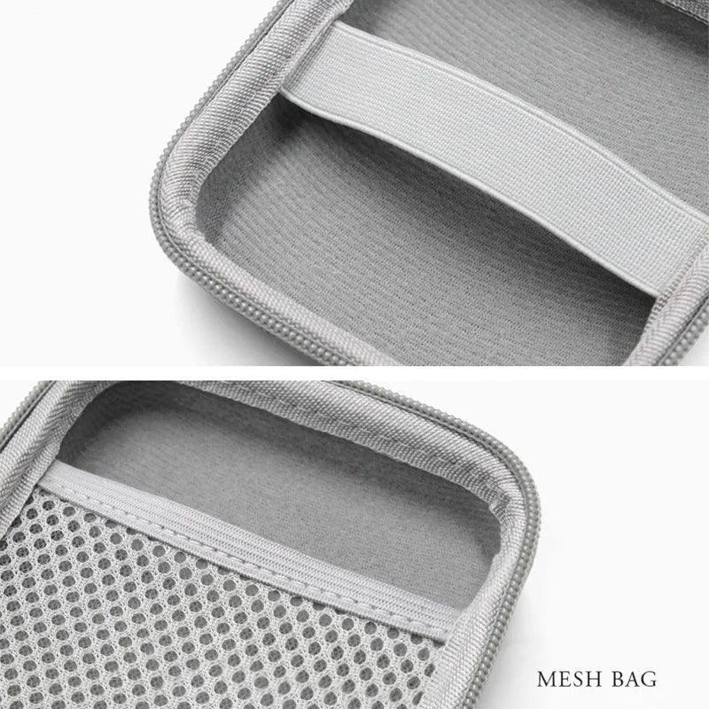 Portable Leather Earphone & Cable Organizer Bag – Multifunctional Digital Gadget Storage Case