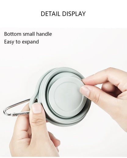 Outdoor Silicone Folding Cup with Hanging Hole – The Perfect Travel Companion for Hydration on the Go