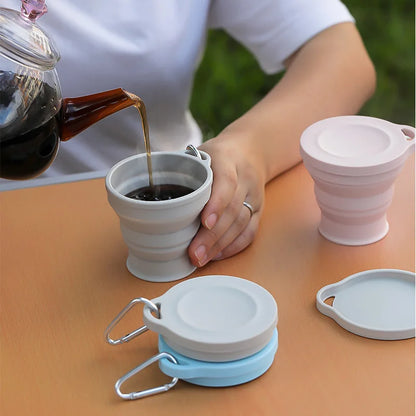 Outdoor Silicone Folding Cup with Hanging Hole – The Perfect Travel Companion for Hydration on the Go