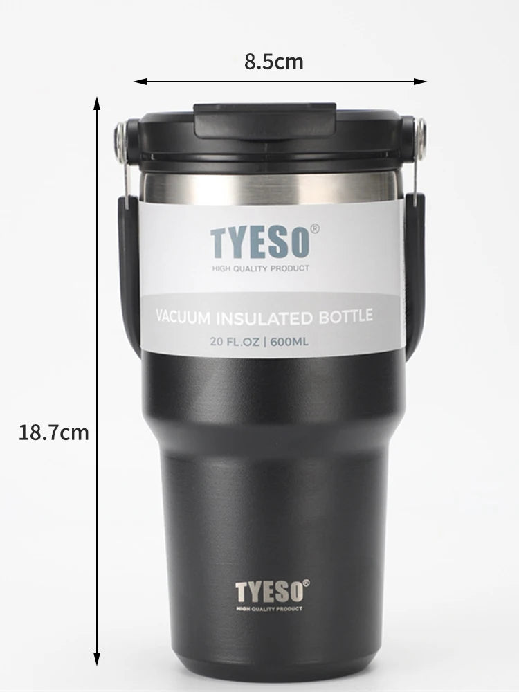 Tyeso Double-Layer Insulated Stainless Steel Coffee & Ice Cream Cup – Large Capacity for Hot and Cold Drinks