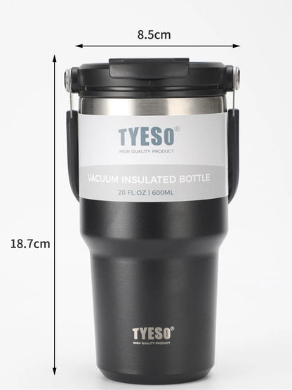 Tyeso Double-Layer Insulated Stainless Steel Coffee & Ice Cream Cup – Large Capacity for Hot and Cold Drinks
