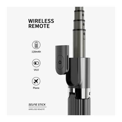 Handheld 1-Axis Gimbal Stabilizer with Selfie Stick & Tripod Stand - Wireless Bluetooth Remote for iPhone and Android