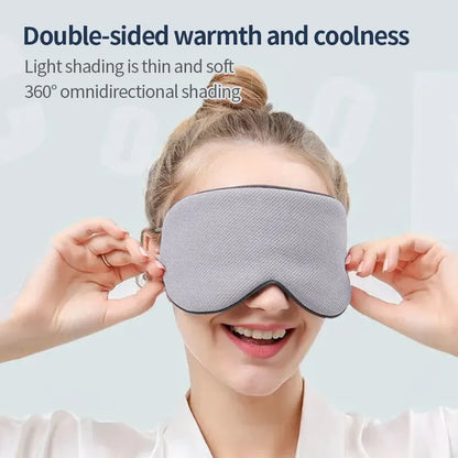 Korean-Style Ice Silk Dual-Use Sleeping Eye Mask – Warm & Cool, Adjustable, Breathable, Light-Blocking