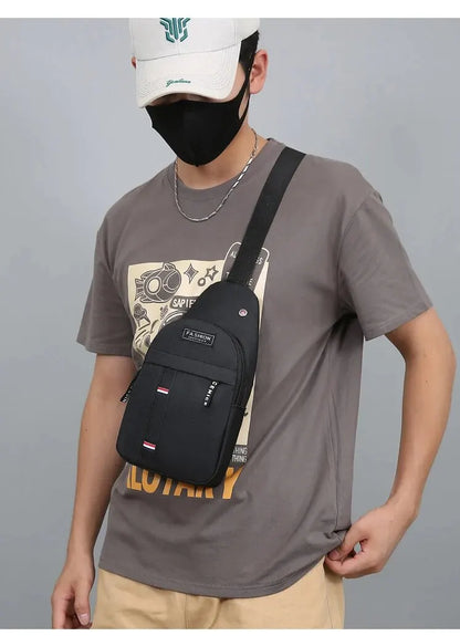 Men’s Large Capacity Crossbody Chest Bag – Fashionable, Durable, and Anti-Theft