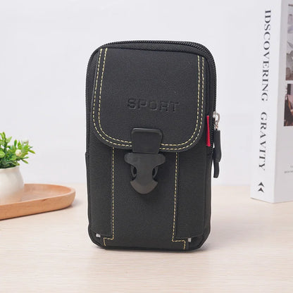 Man Belt Pouch Mobile Phone Bag - Tactical Molle Waist Bag with Card Holder
