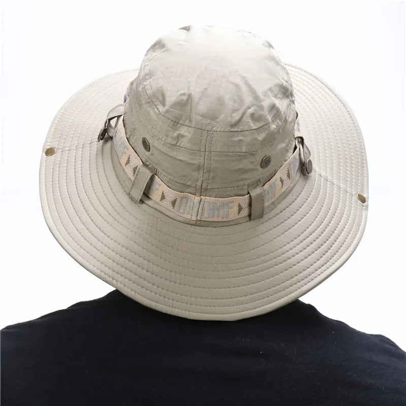Men's Summer Bucket Hat – UV Protection Wide Brim Panama Hat for Outdoor Activities