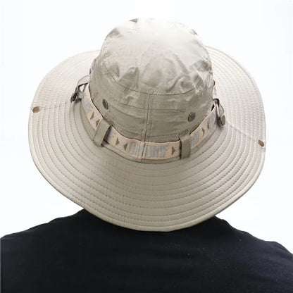 Men's Summer Bucket Hat – UV Protection Wide Brim Panama Hat for Outdoor Activities