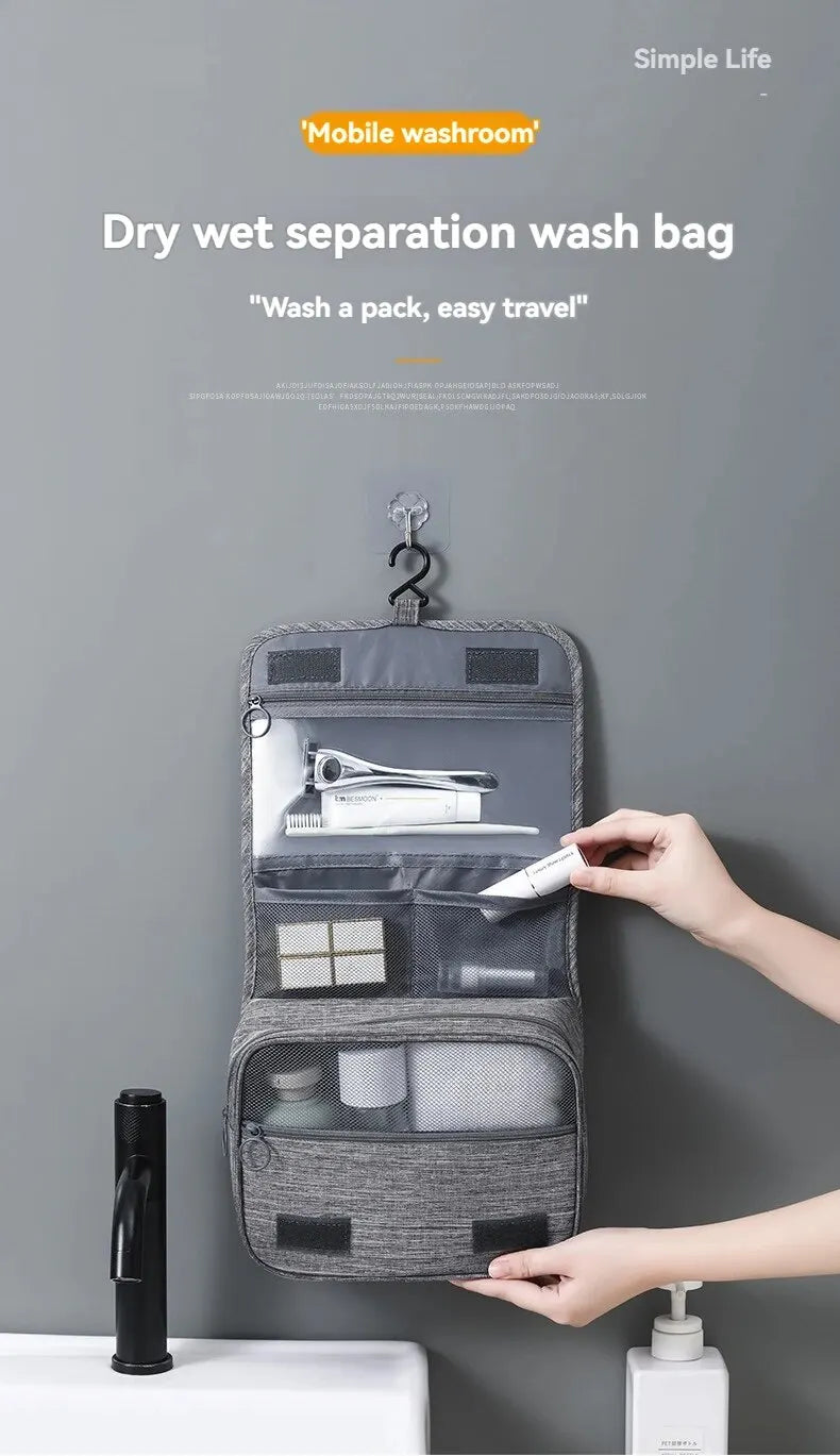 Foldable Toiletry Bag Organizer Hanging Storage Bag Bathroom Makeup Bag Case Cosmetic Bag Travel Bag For Travel Business