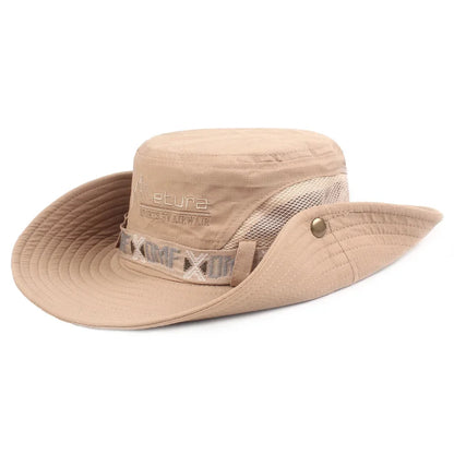Men's Summer Bucket Hat – UV Protection Wide Brim Panama Hat for Outdoor Activities