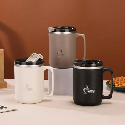Stainless Steel Double-Wall Thermal Insulated Coffee Cup – Durable, Sleek, and Perfect for Hot or Cold Beverages