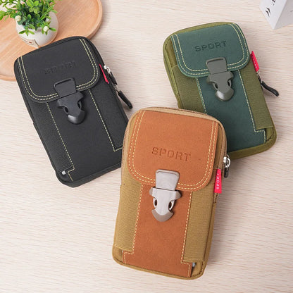 Man Belt Pouch Mobile Phone Bag - Tactical Molle Waist Bag with Card Holder