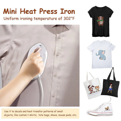YUNCHI Portable Mini Electric Iron Dual-voltage Non-steam Travel Dry Iron 100-240V