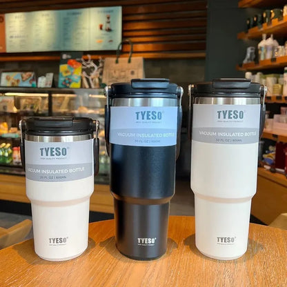 Tyeso Double-Layer Insulated Stainless Steel Coffee & Ice Cream Cup – Large Capacity for Hot and Cold Drinks