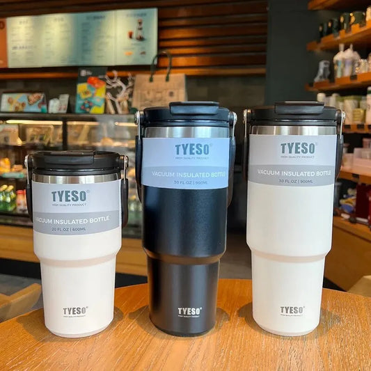 Tyeso Double-Layer Insulated Stainless Steel Coffee & Ice Cream Cup – Large Capacity for Hot and Cold Drinks