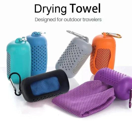 Cooling Towel with Silicone Wrap – Quick-Drying, Instant Cooling Relief, and Perfect for Outdoor Adventures