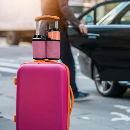 Durable Luggage Cup Holder Attachment – Hands-Free Drink Holder for Suitcases