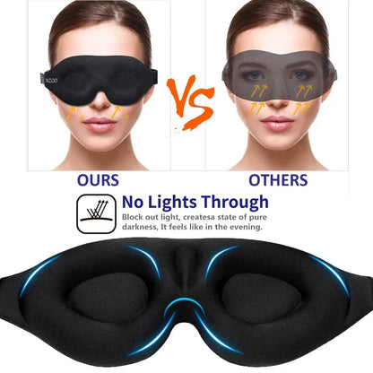 Eye Mask for Sleeping & Travel with 3D Contoured Design – Block Out Light and Enhance Sleep Quality