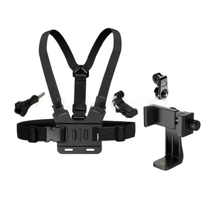 1 PC Adjustable Phone Clip Holder with Chest Strap – Hands-Free Accessory for Mobile Phones and Sport Cameras