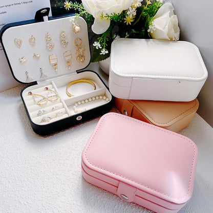 Korean-Inspired Exquisite Portable Jewelry Storage Box - Elegant and Practical for Travel