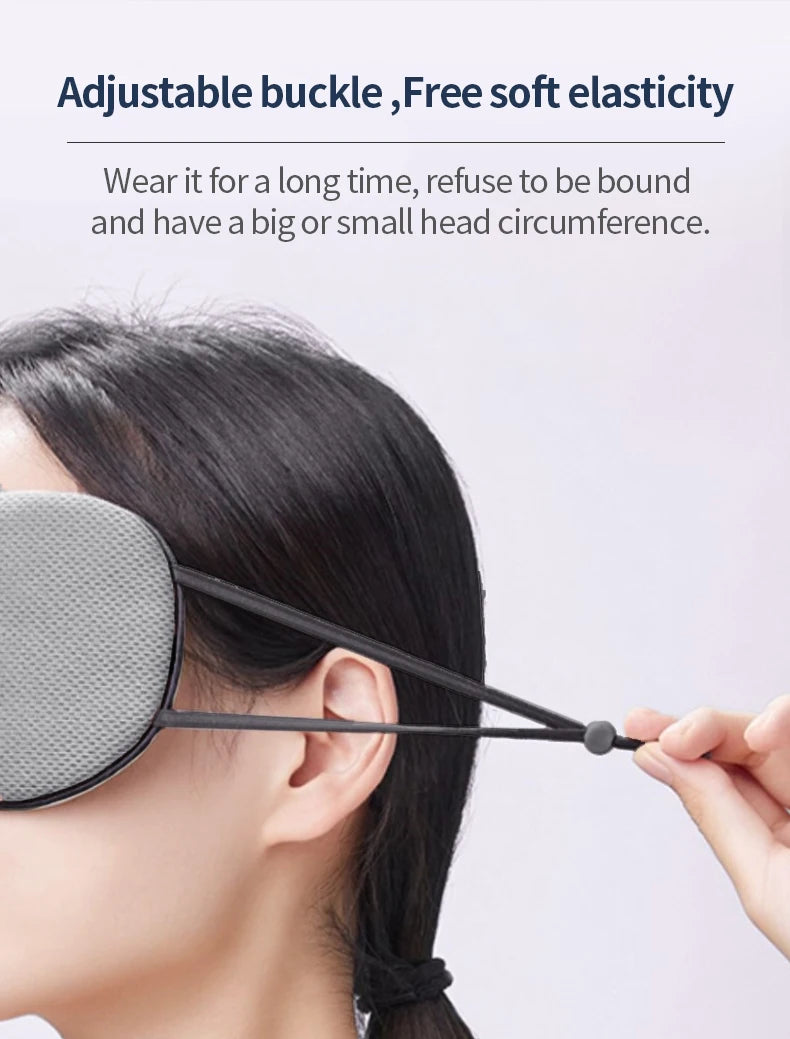 Korean-Style Ice Silk Dual-Use Sleeping Eye Mask – Warm & Cool, Adjustable, Breathable, Light-Blocking