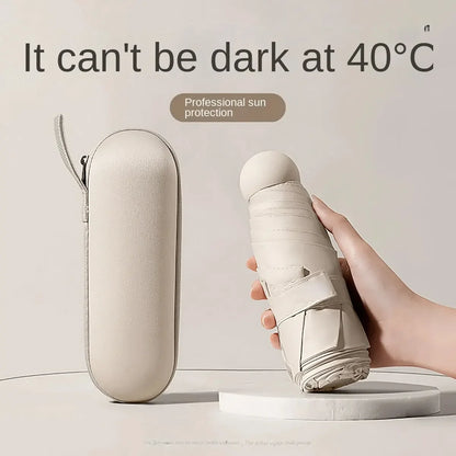 Compact & Stylish Capsule Umbrella for Sun & Rain Protection