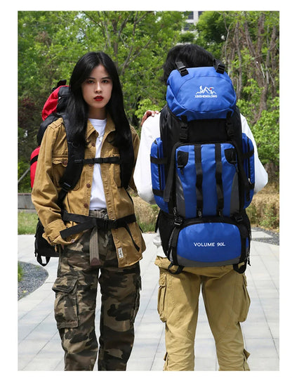 90L Large-Capacity Waterproof Hiking and Camping Backpack