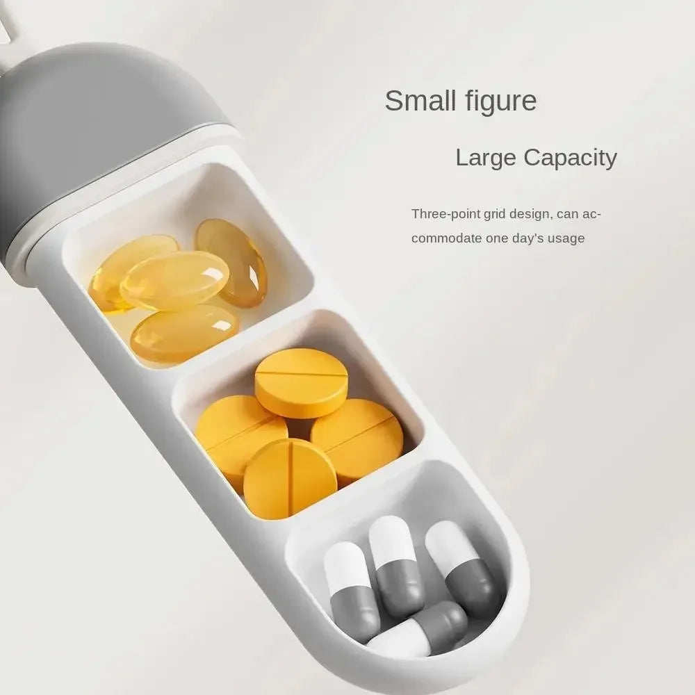 Portable Daily Drug Organizer - Convenient, Secure, and Travel-Friendly Pill Dispenser