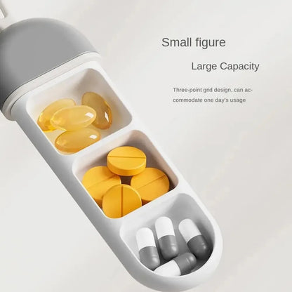 Portable Daily Drug Organizer - Convenient, Secure, and Travel-Friendly Pill Dispenser