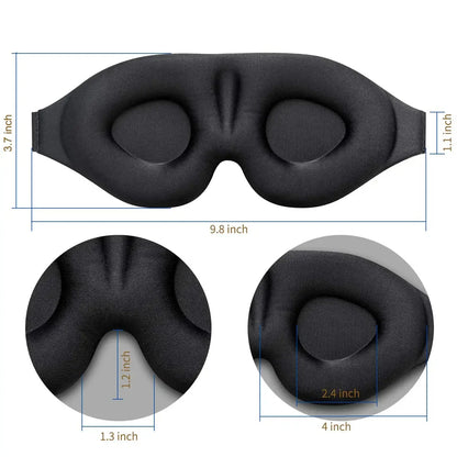 Eye Mask for Sleeping & Travel with 3D Contoured Design – Block Out Light and Enhance Sleep Quality