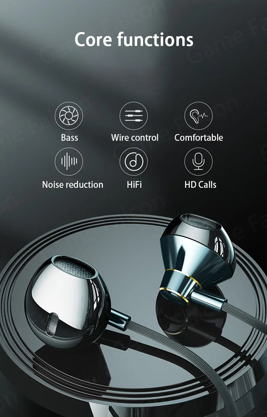 USB Type-C HiFi Stereo Earbuds with Volume Control and Mic – Wired In-Ear Headphones for Galaxy S24, iPhone 15 Pro Max, and More