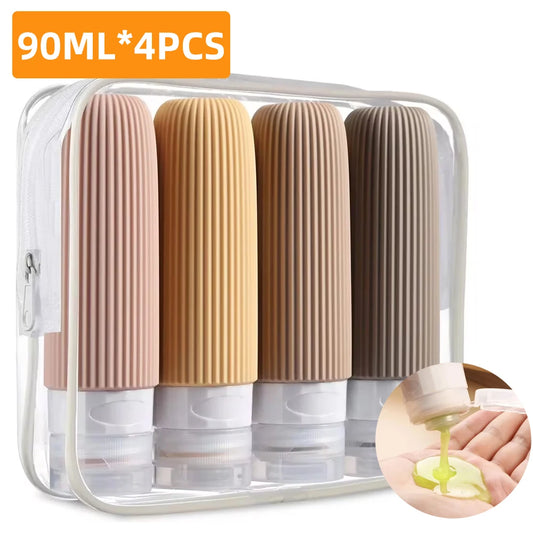 Portable Silicone Travel Bottles – Leakproof, TSA-Approved Refillable Containers for Cosmetics and Toiletries