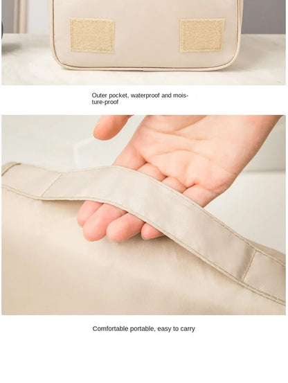 Waterproof Travel Makeup Bag with Hook – High-Quality Toiletries Organizer for Women