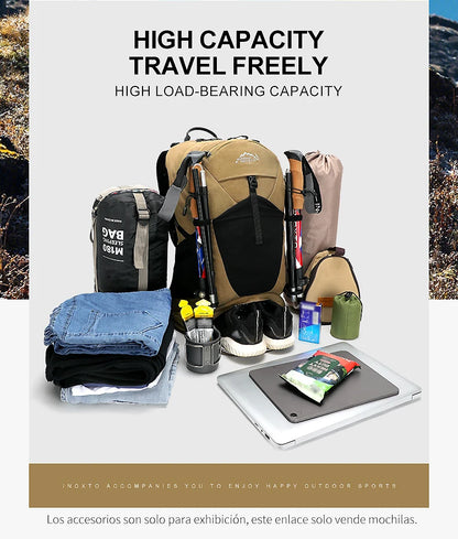 35L Mountaineering Backpack - Waterproof Outdoor Sports Bag for Men and Women, Ideal for Camping, Hiking, and Rain Protection
